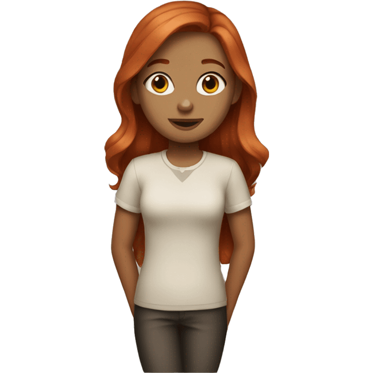 Girl with auburn hair  emoji