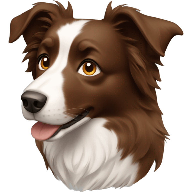 brown Border collie emoji