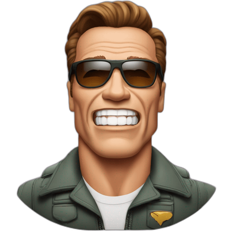 Arnold Schwarzenegger in a plane emoji