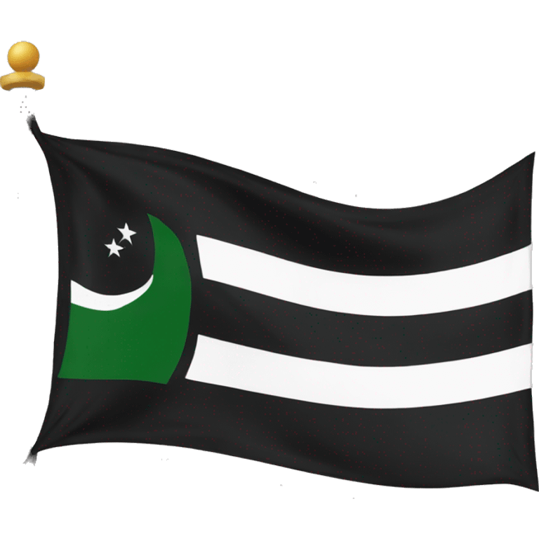 Blach flag with لا إله إلا الله written in it emoji