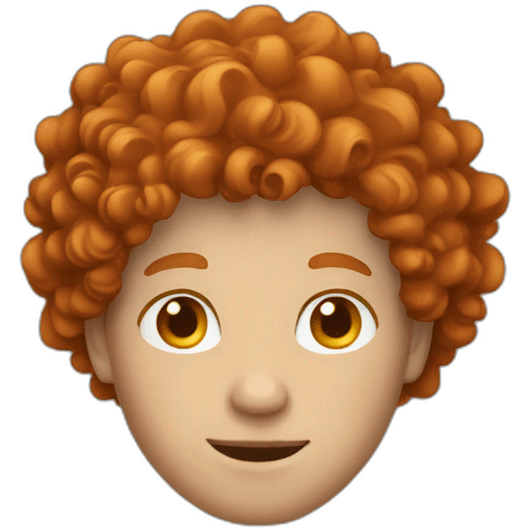 Redhead guy with curly hair  emoji