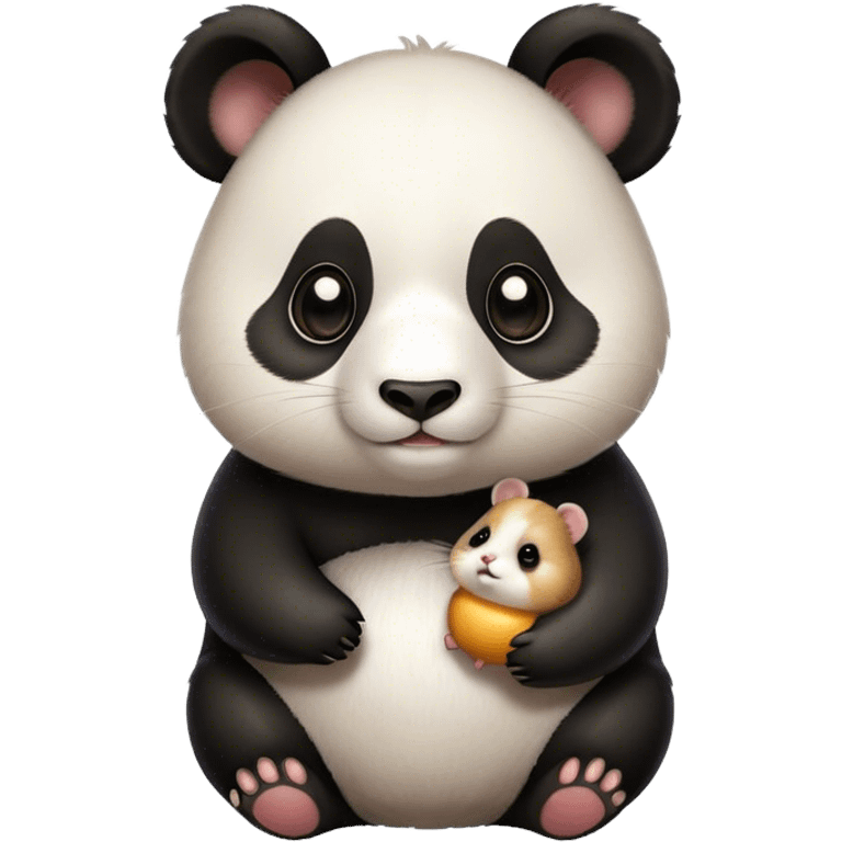 Panda and hamster emoji