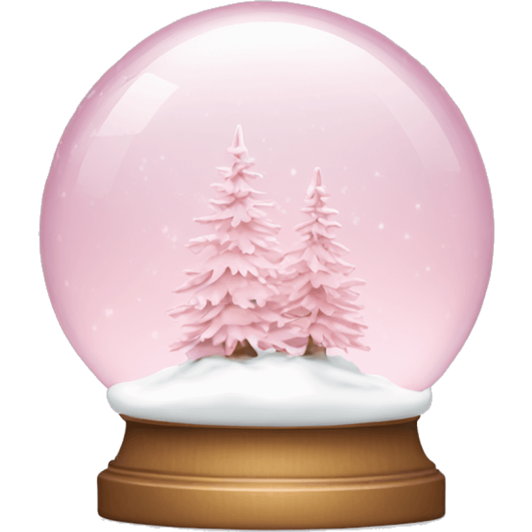 Light pink snow globe emoji