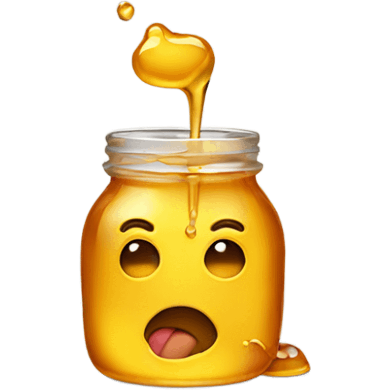 Happy emoji puking honey  emoji