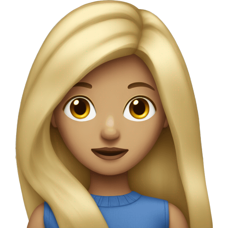 dark blonde hair girl  emoji