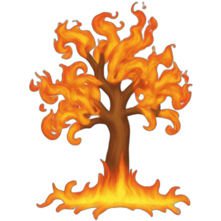 Flaming dansing tree emoji