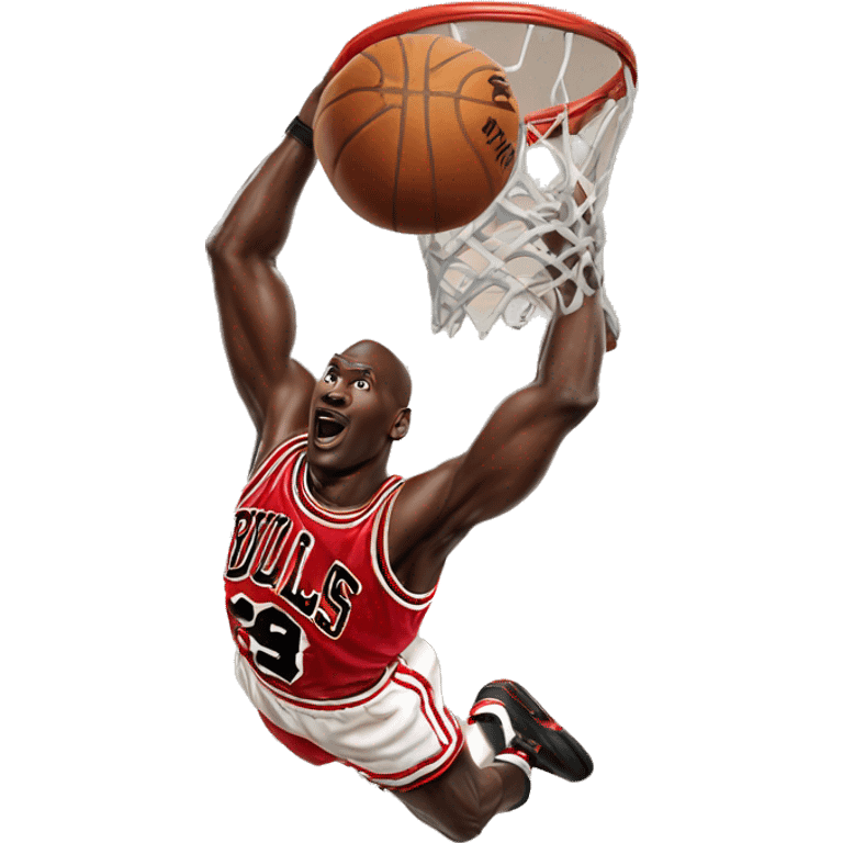 Emoji of Michael Jordan dunking emoji