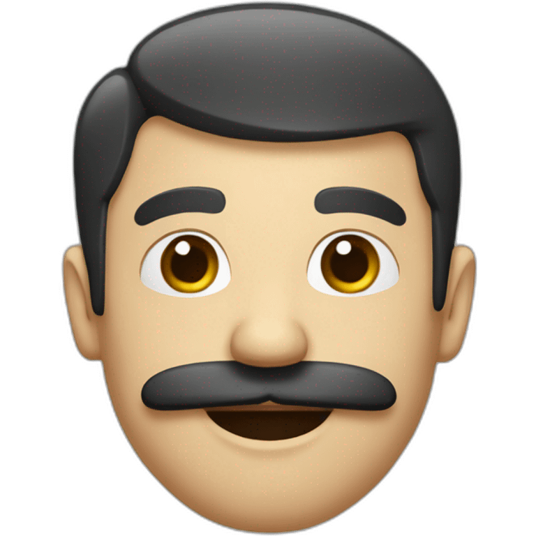 funny man with small black mustache emoji