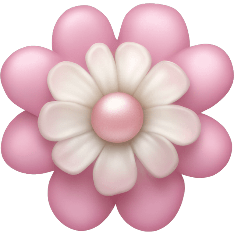 Pearl light pink flower emoji