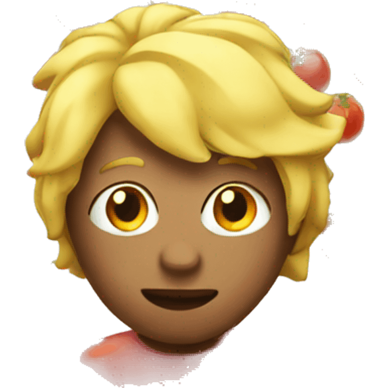 tomato with blonde hair emoji