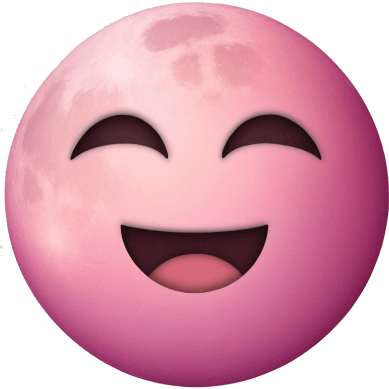 Pink moon emoji