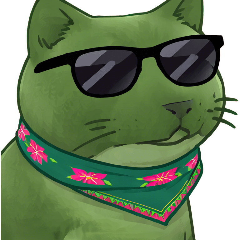 Cat with sunglasses emoji