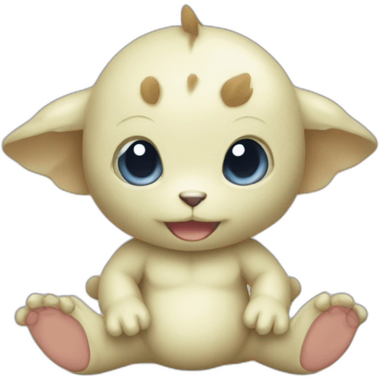 baby Digimon creature with body emoji