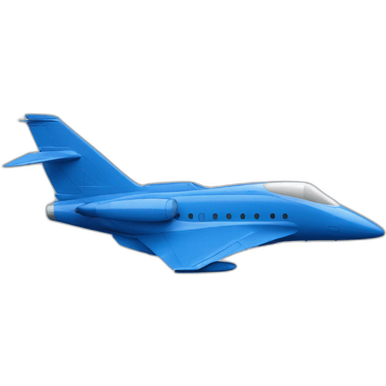 All blue jet, solid blue emoji