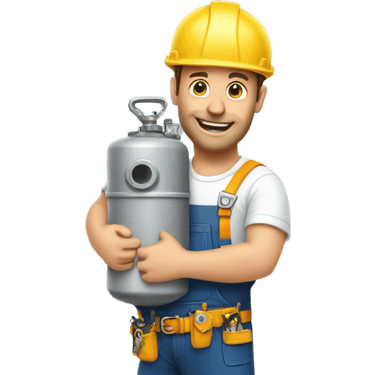 handyman hugging big boiler emoji