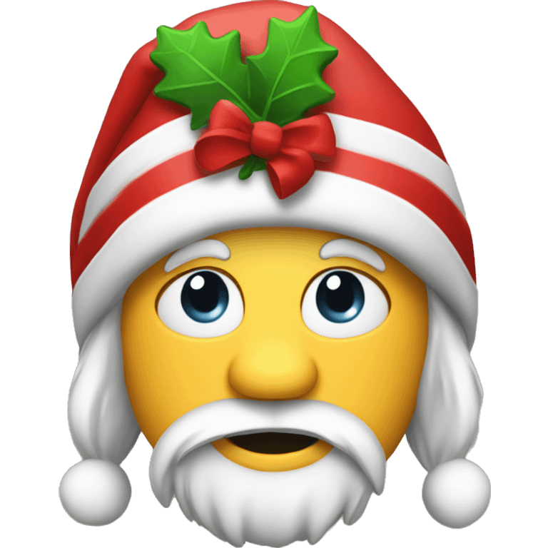 Koe met kerstmuts emoji