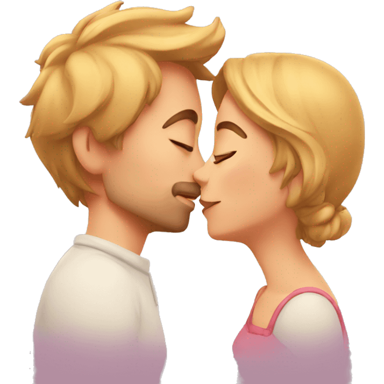 Love with morning kiss emoji