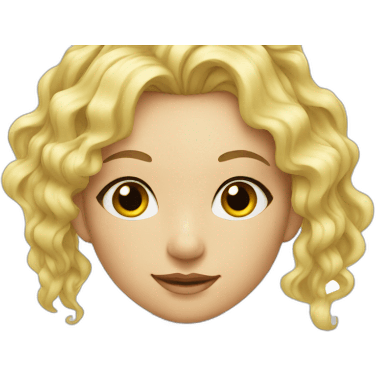 Blonde girld with piano emoji