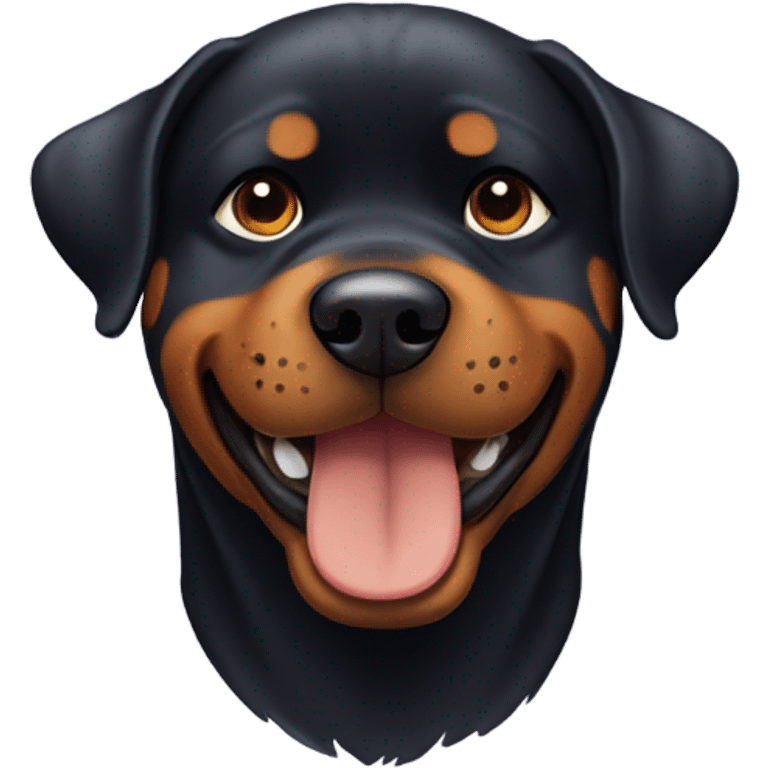 Rottweiler winking  emoji