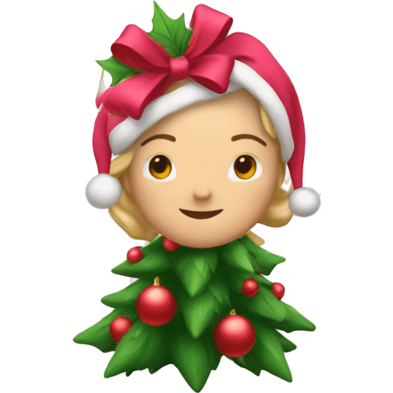 Rosa Weihnachtsbaum  emoji