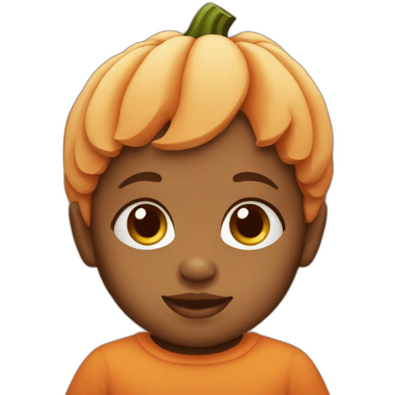 Baby light skin disguised as a pumpkin emoji