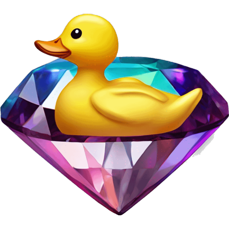 Rubberduck shaped 56-carat rainbow diamond emoji