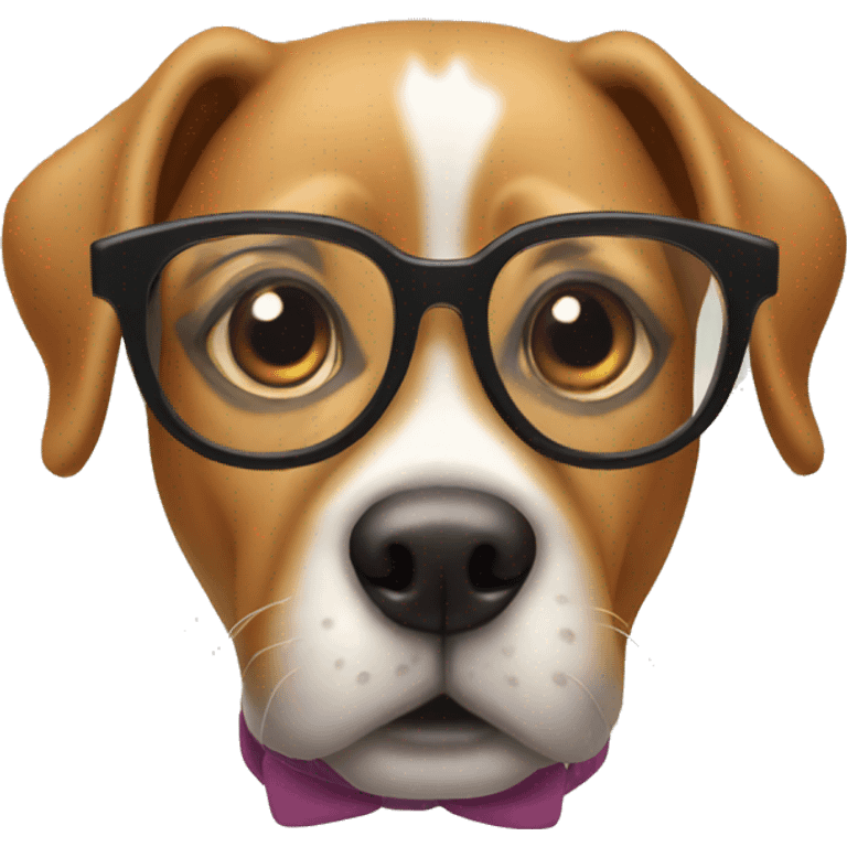 Dog with glasses emoji