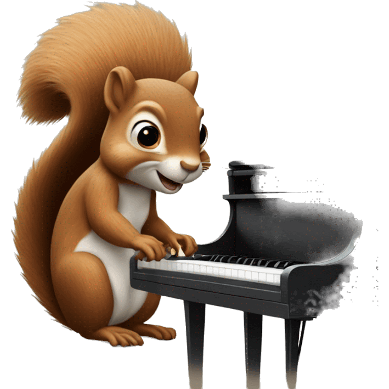 Squirrel play piano  emoji