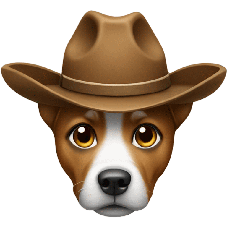 dog wearing cowboy hat emoji