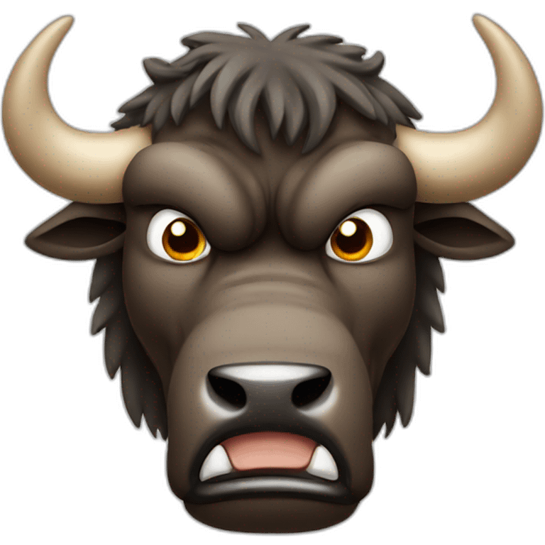 angry goofy buffalo emoji