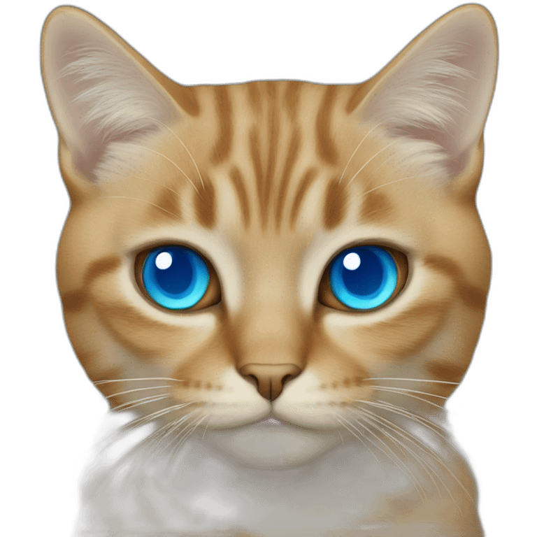 Cat with blue eyes holding Kazakhstan tenne emoji