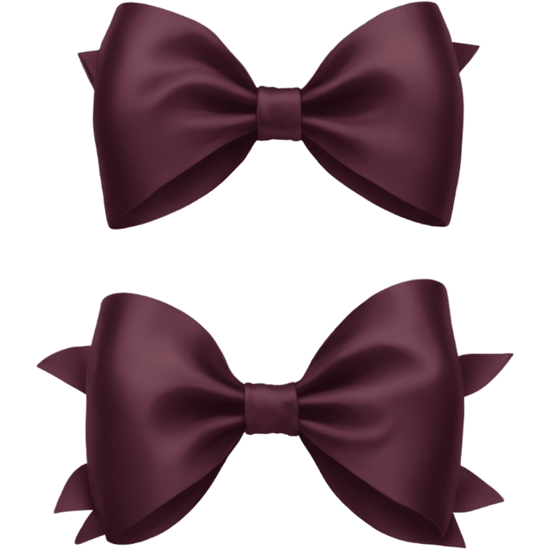 dark burgundy silk bow emoji