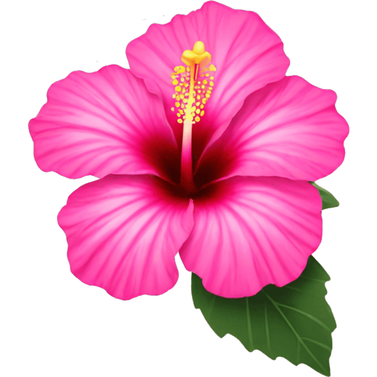 pink hibiscus  emoji