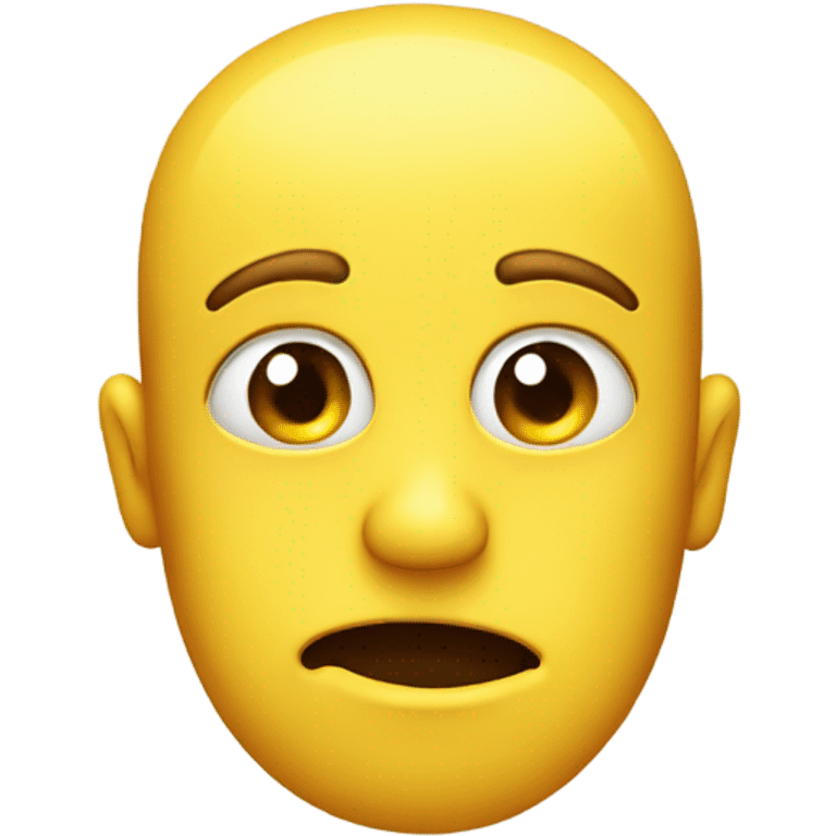 Yellow face emoji with awkward smile and tears in its eyes emoji