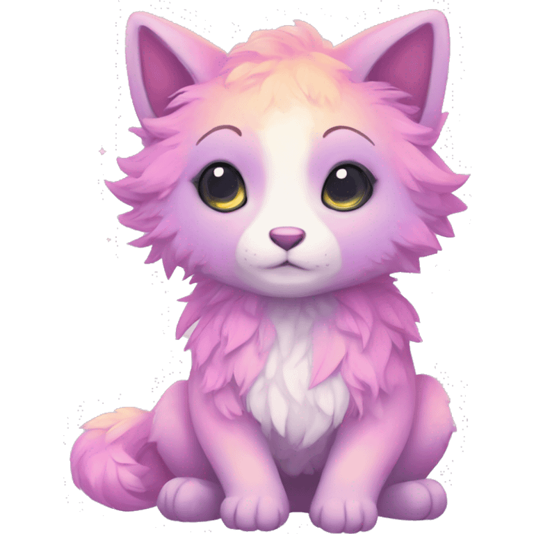 Kawaii bright fantasy ethereal anthro fursona animal emoji