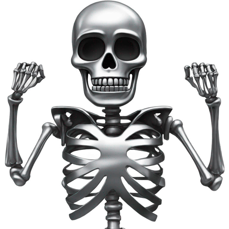 Skeleton made out of Crome emoji