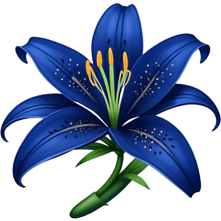 dark blue stargazer lily emoji