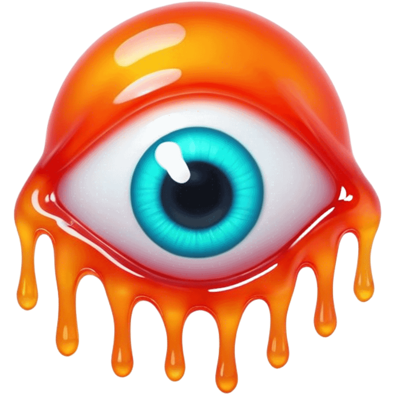 gummy neon melting eyeball emoji