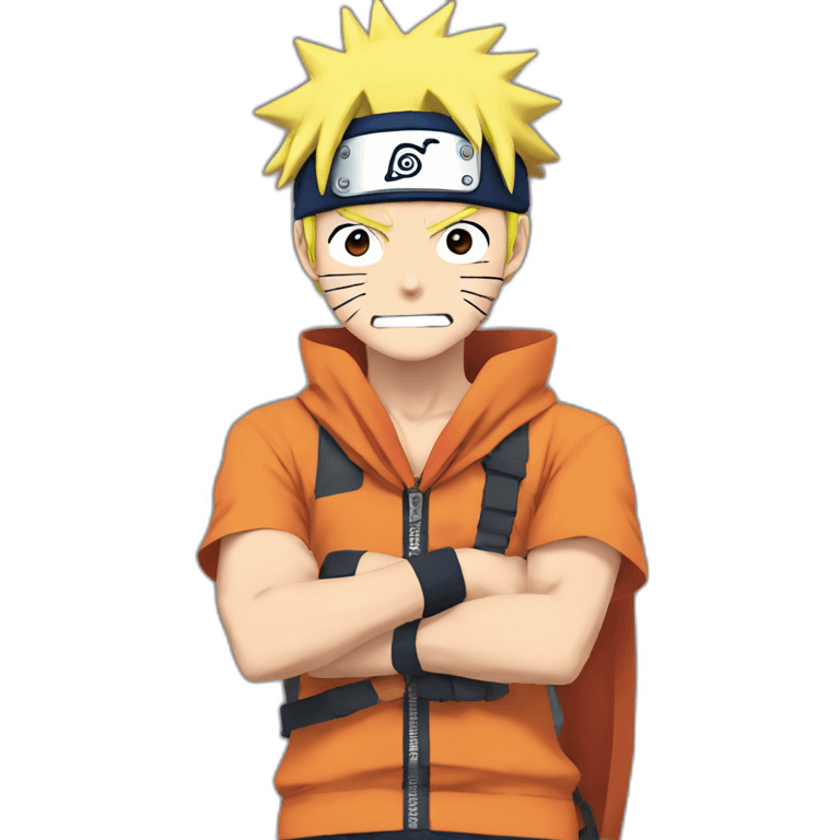 Naruto with luffy emoji