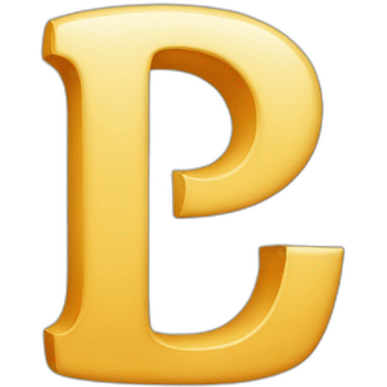 letter D, cartoon emoji