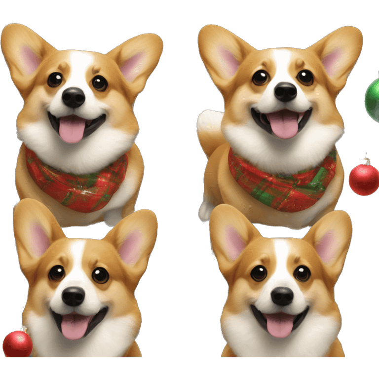 corgi christmas tree emoji