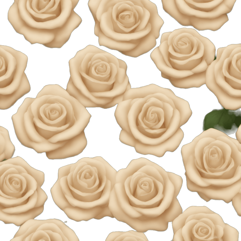 a bunch of beige rose emoji