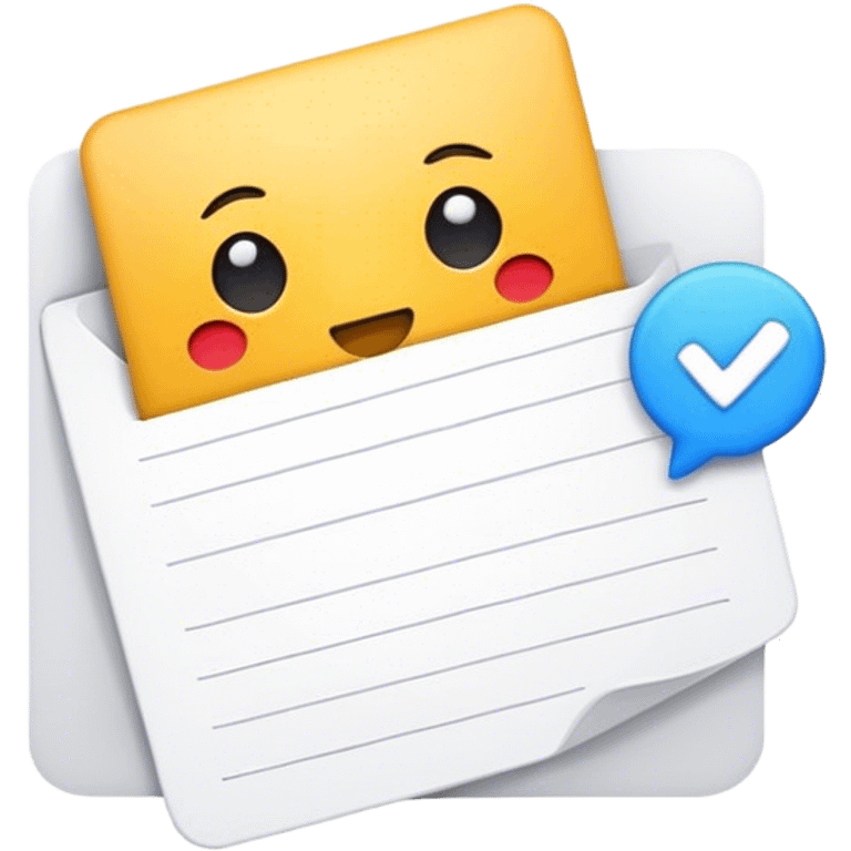 feedback/voucher like a note emoji