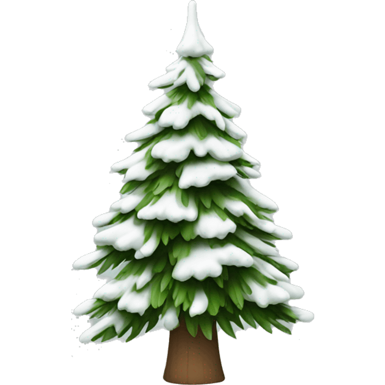  actual white fir christmas tree isolated.  emoji