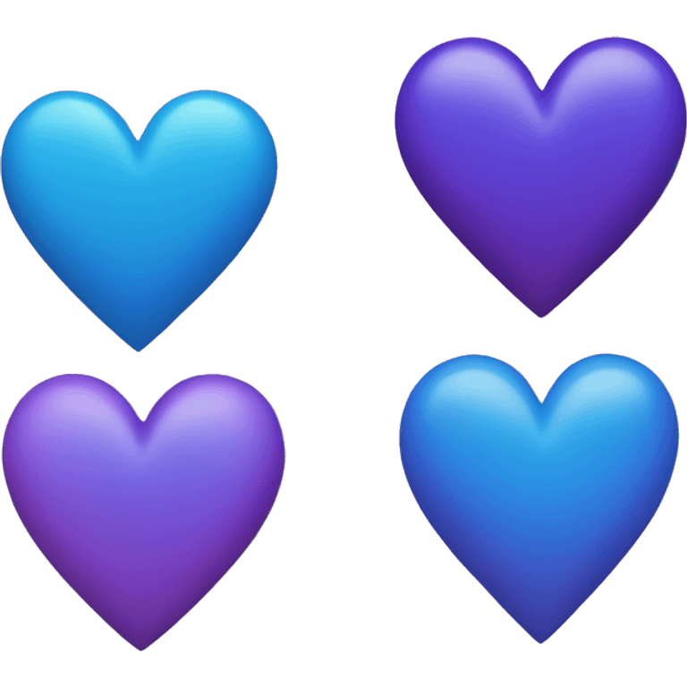 Blue and purple heart emoji