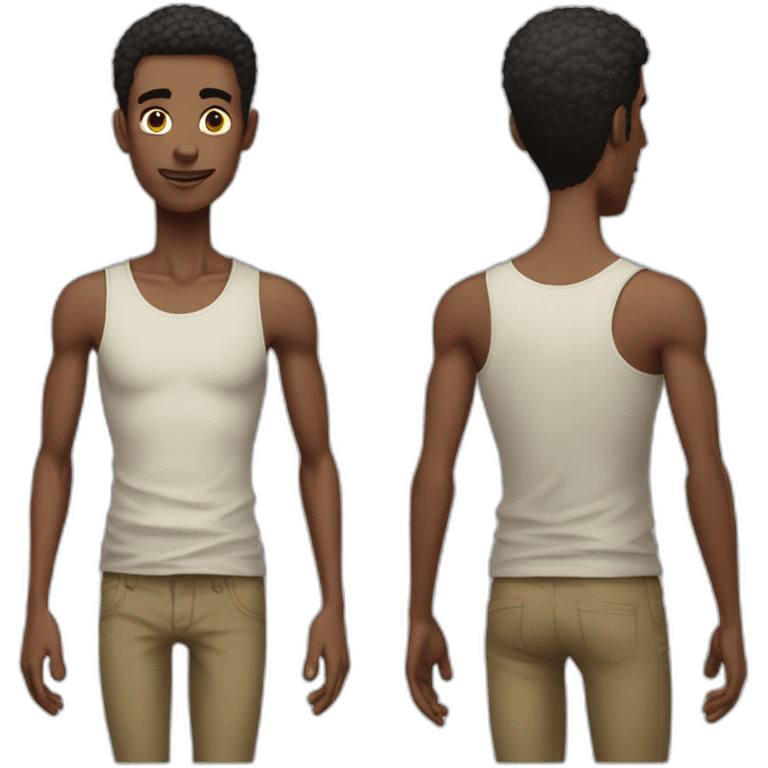 skinny guy with tank top emoji