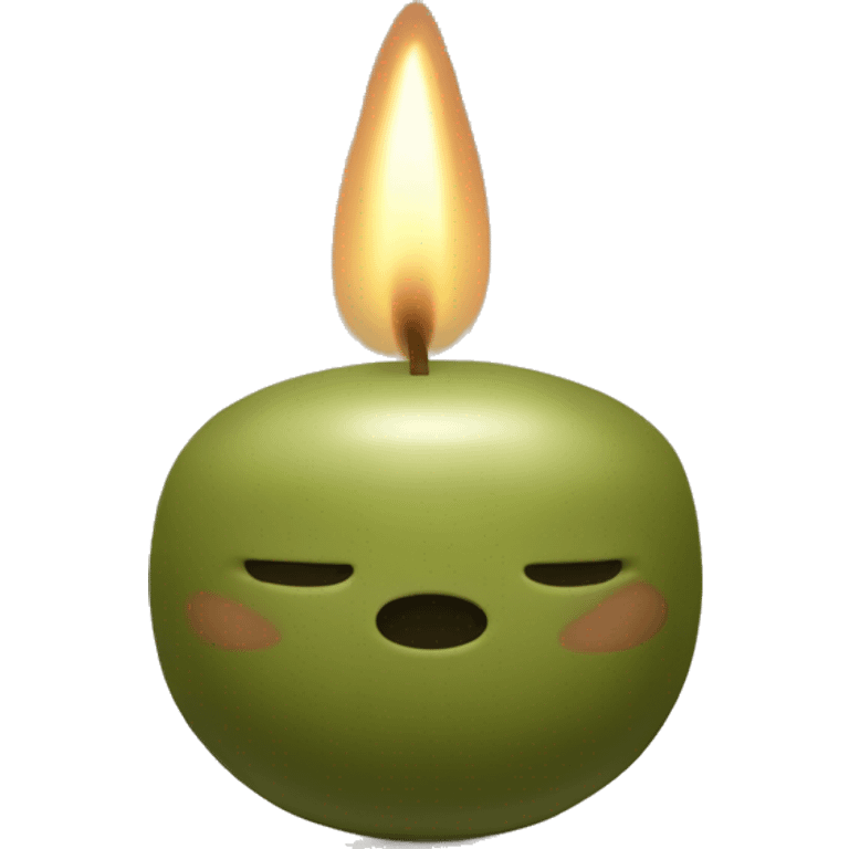 Olive candle emoji