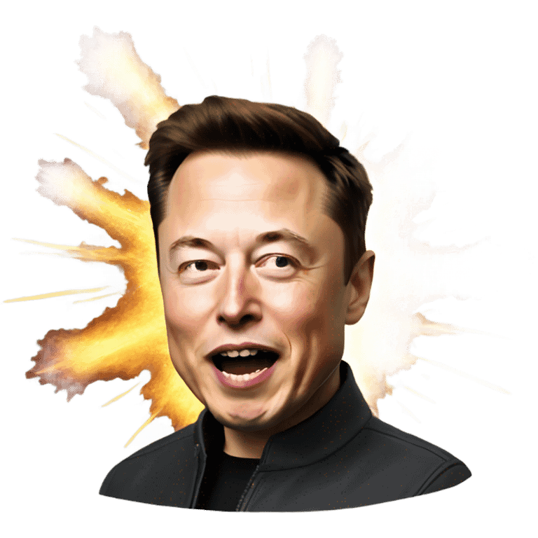 Elon Musk head exploding emoji emoji