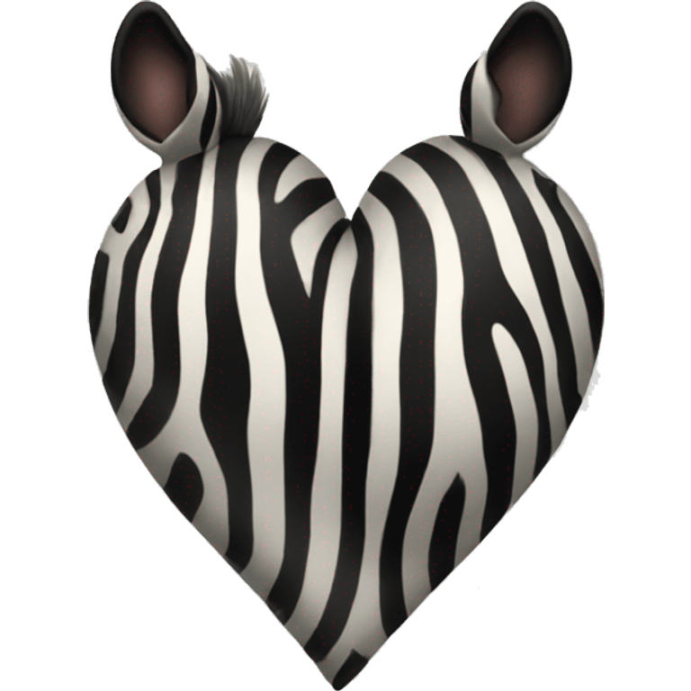 Zebra heart  emoji