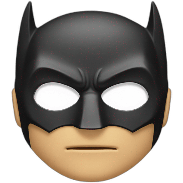 Batman Mask with total White eyes emoji